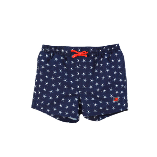 MIRANDA Navy & Red Nautical Print Boys Swimming Shorts - NON RETURNABLE