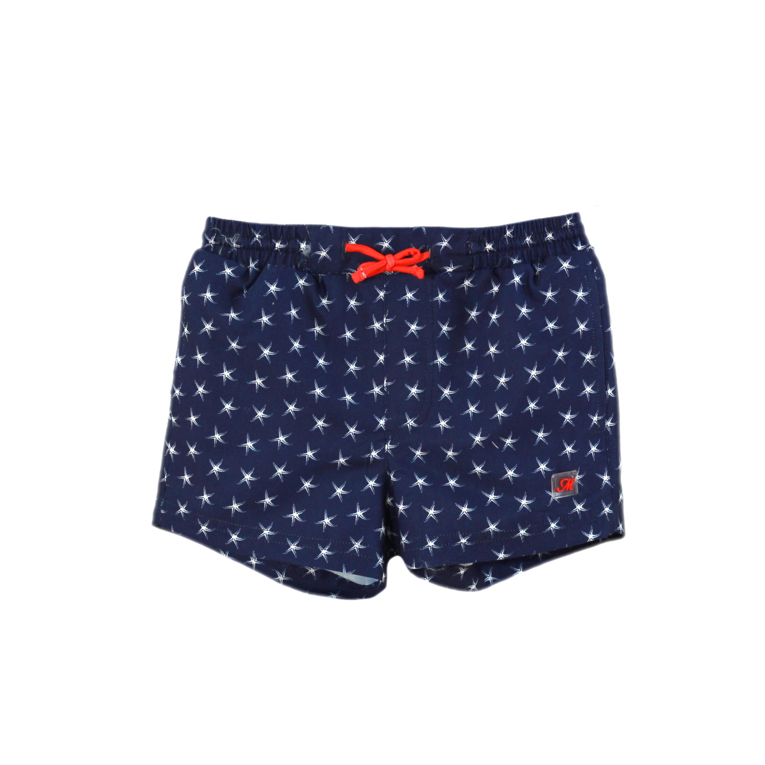 MIRANDA Nautical Boys Navy & Red Swimming Trunks