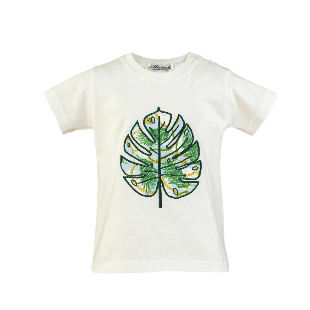 SS23 MIRANDA Palm Leaf Print Boys Beach Set - 421