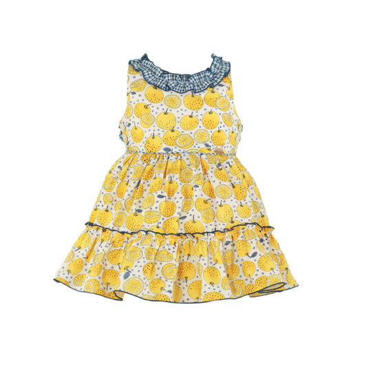MIRANDA Pomelo Yellow & Blue Girls Sun Dress - NON RETURNABLE