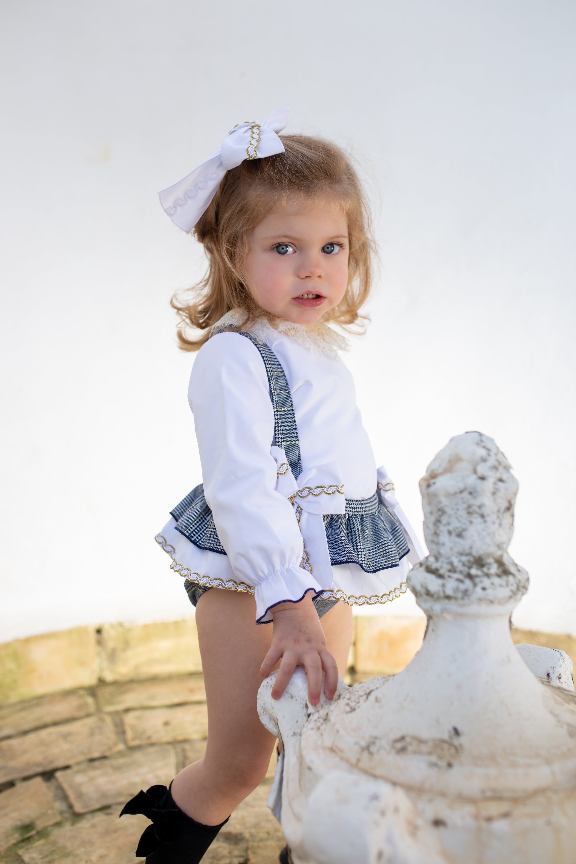 AW22 NAXOS Wales Navy & Gold Blouse & Bloomers
