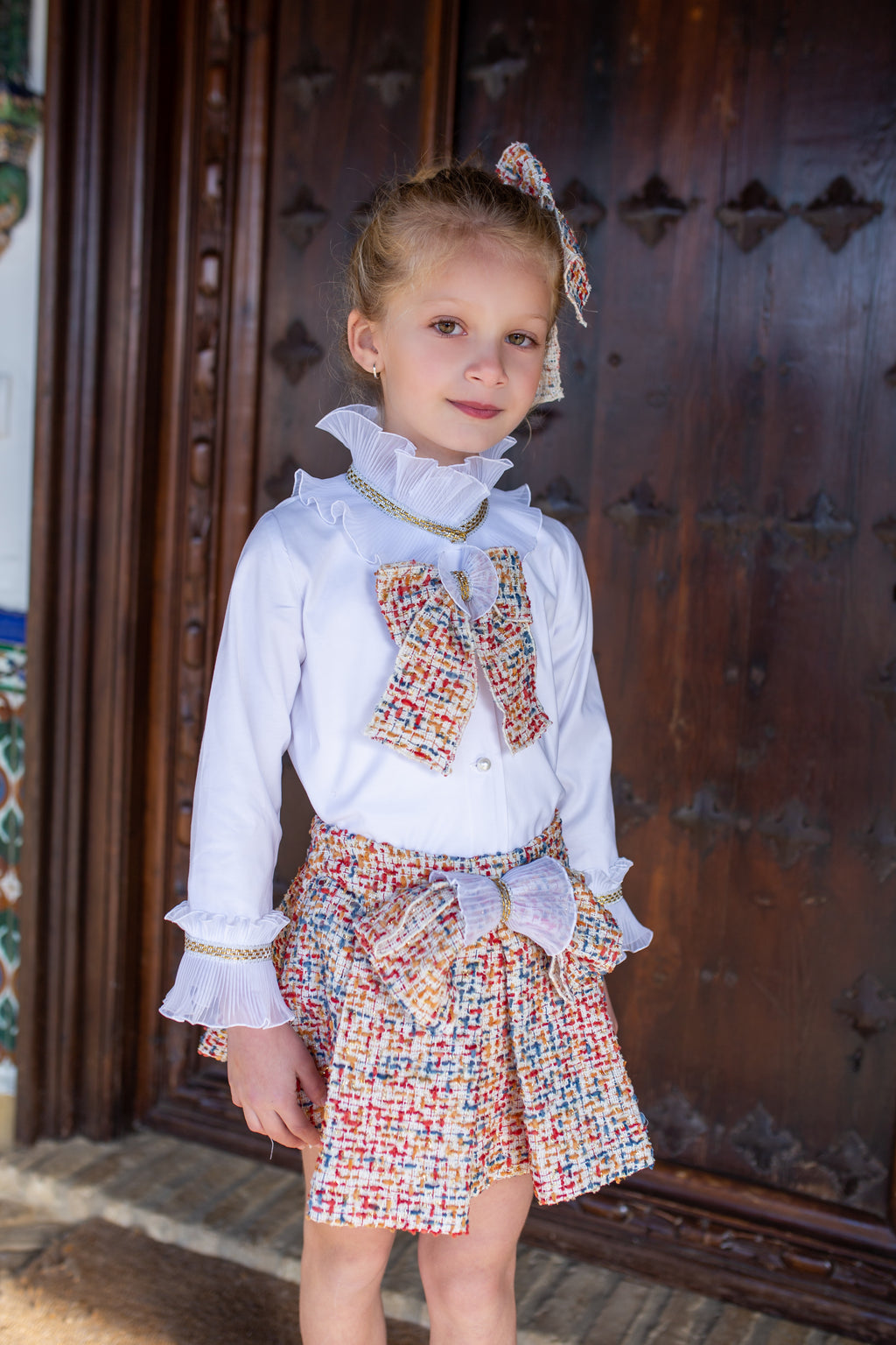 AW22 NAXOS Coco Tweed Skirt Set with Jacket