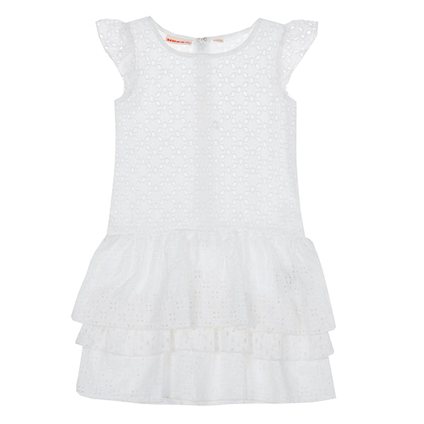 UBS2 Girls White Broderie Anglaise Dress - NON RETURNABLE
