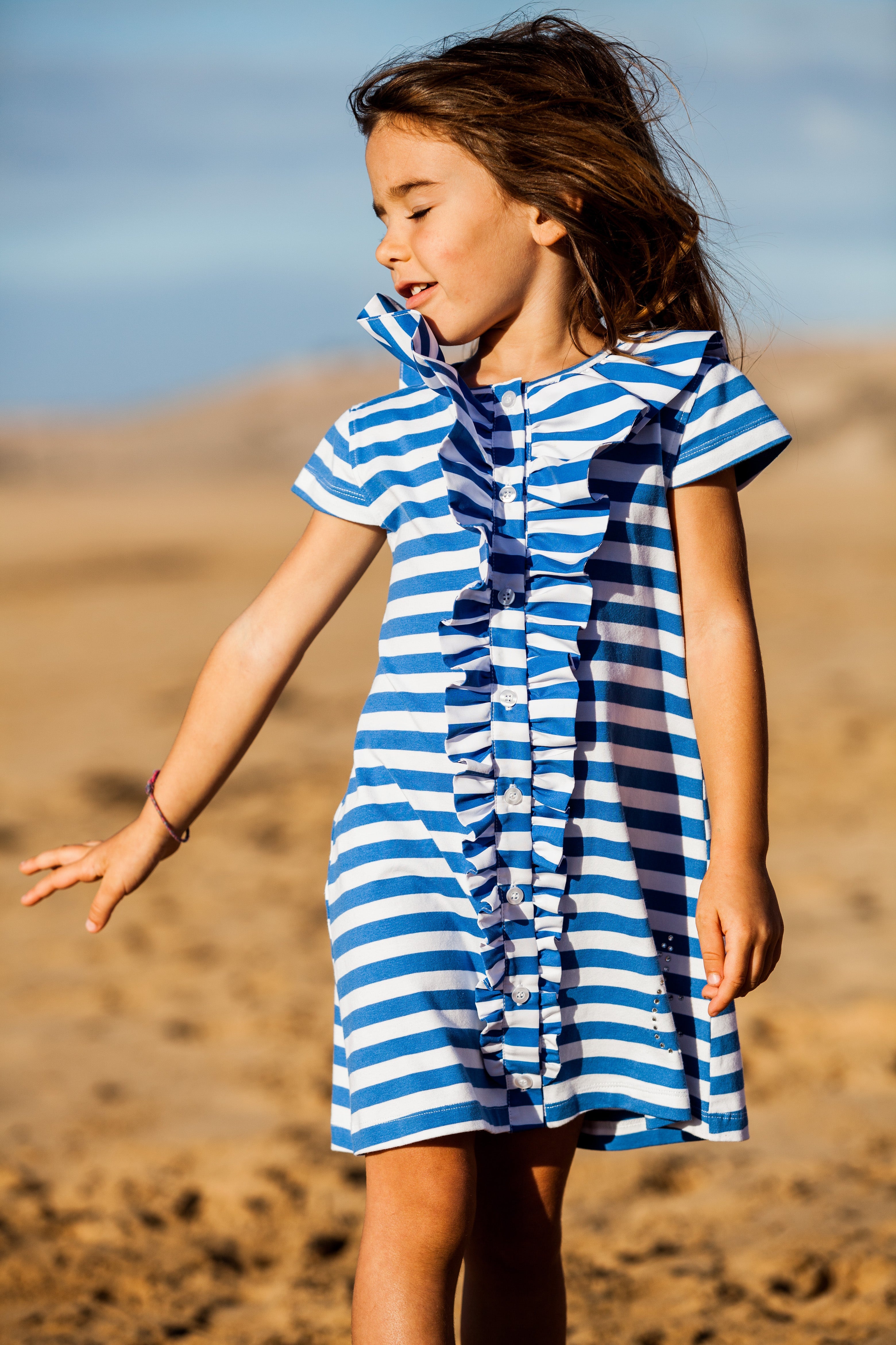A-Dee Latoya Stripe Middle Frill Dress