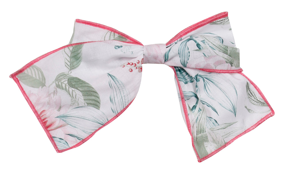 SS23 NAXOS Hibisco Girls Pink & Green Floral Bow Hair Clip