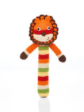 Best Years Fairtrade Cotton Colourful Knitted Lion Baby Rattle