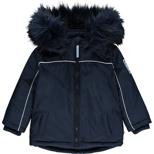 AW21 Mitch & Son Boys McAlpine Navy Parka with Fur Hood