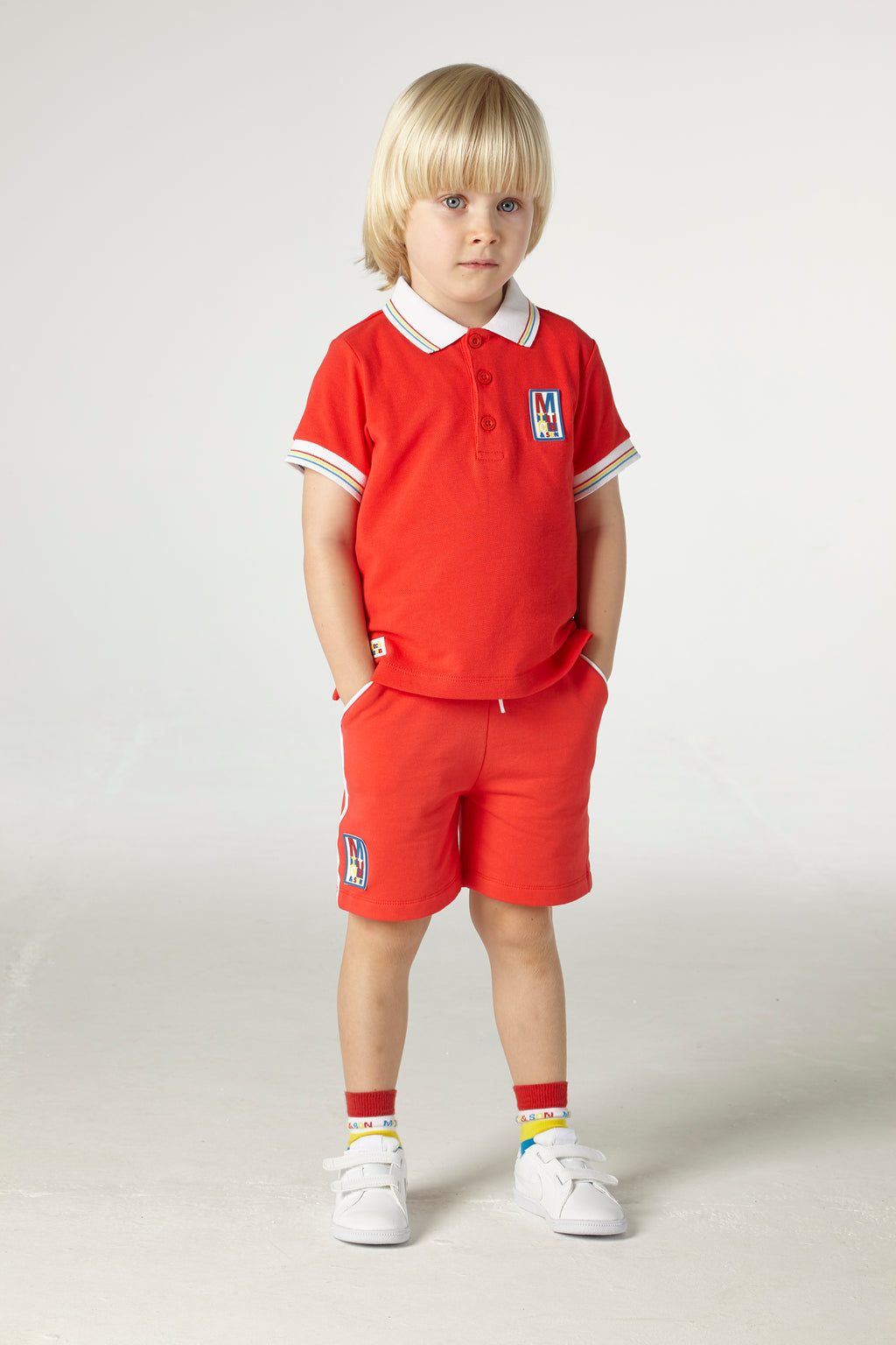 Mitch & Son Carlton Badge Red Polo Shirt