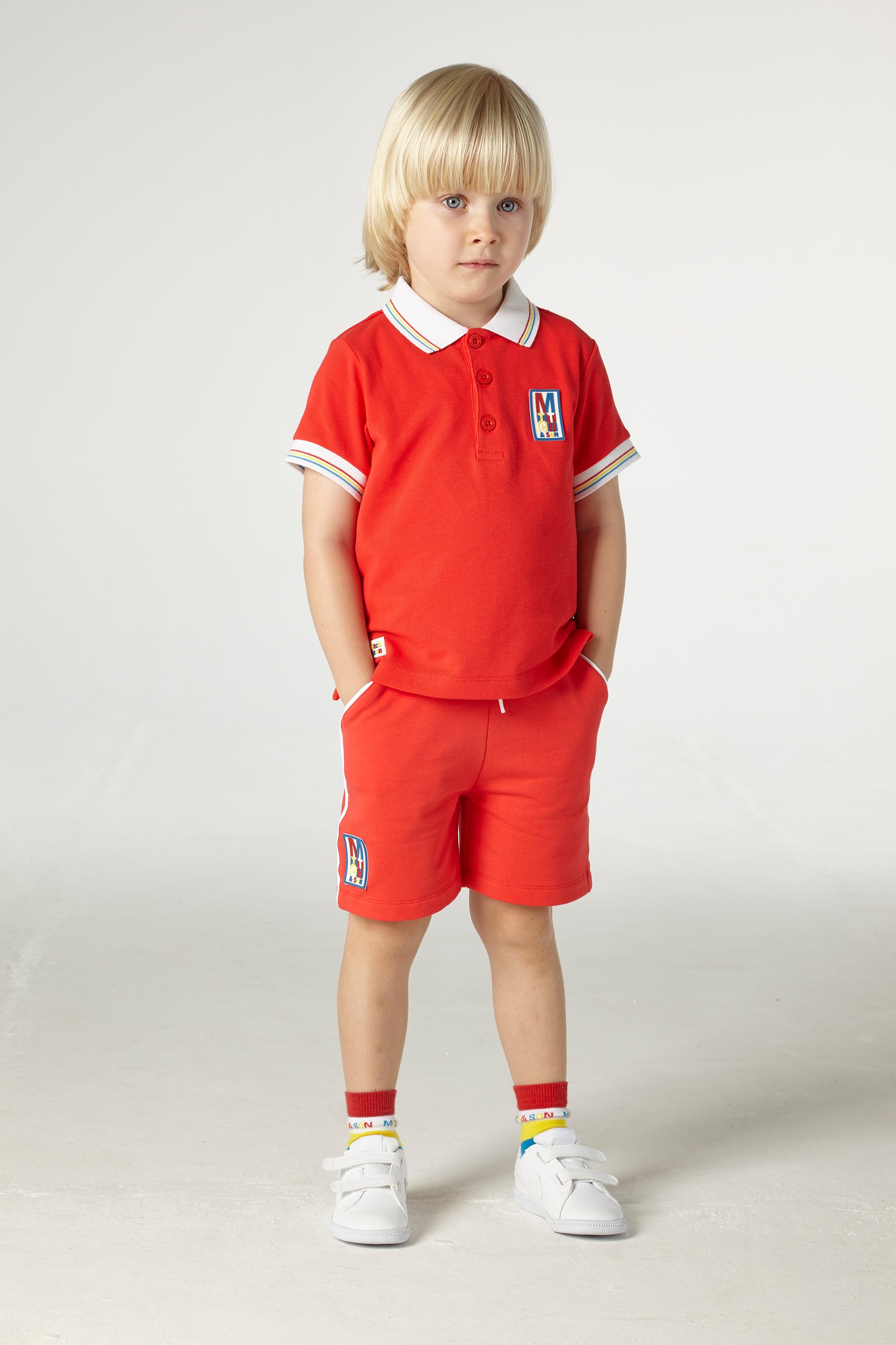 Mitch & Son Carlton Badge Red Polo Shirt