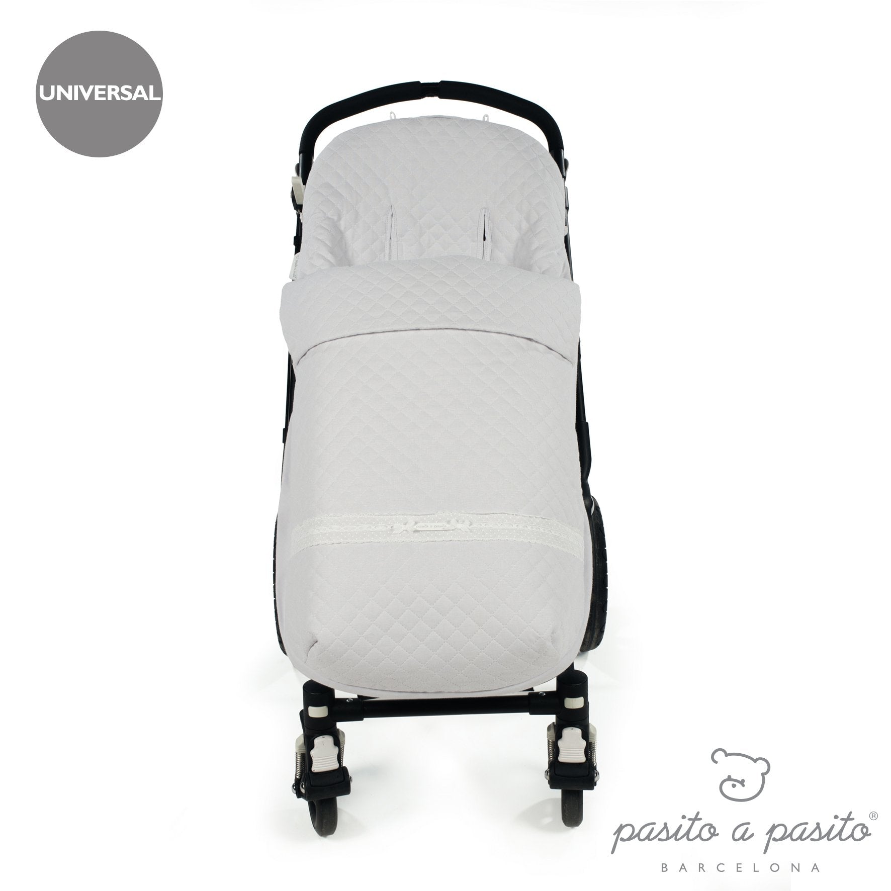 Pasito a Pasito Oxford Grey Quilted Universal Footmuff