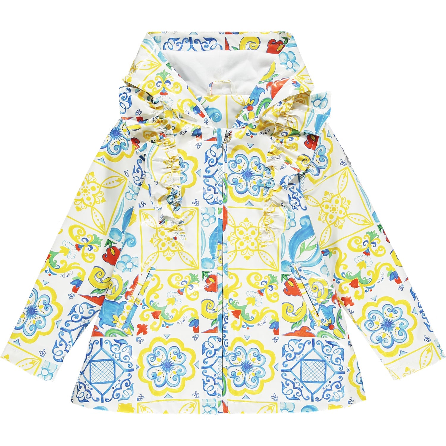 A-Dee Layla Portuguese Tile Print Raincoat