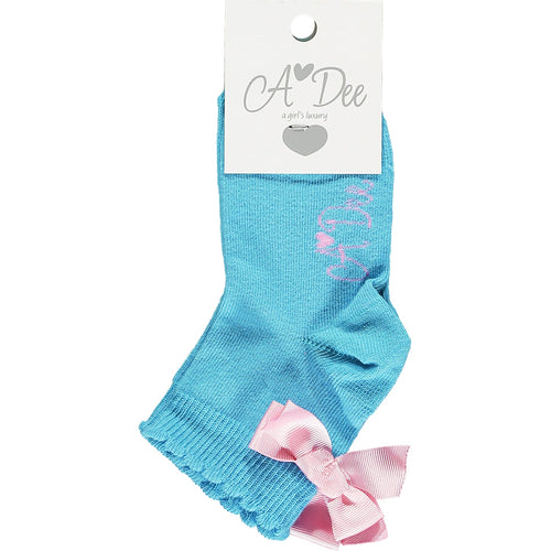 A-Dee Nic Blue Jewel Ankle Socks