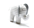 Best Years Organic Cotton Scrappy Elephant Baby Toy in Grey and White Stripe