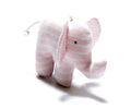 Best Years Organic Cotton Scrappy Elephant Baby Toy in Pale Pink and White Stripe