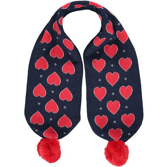 AW21 A DEE Girls Randy Knitted Heart Scarf
