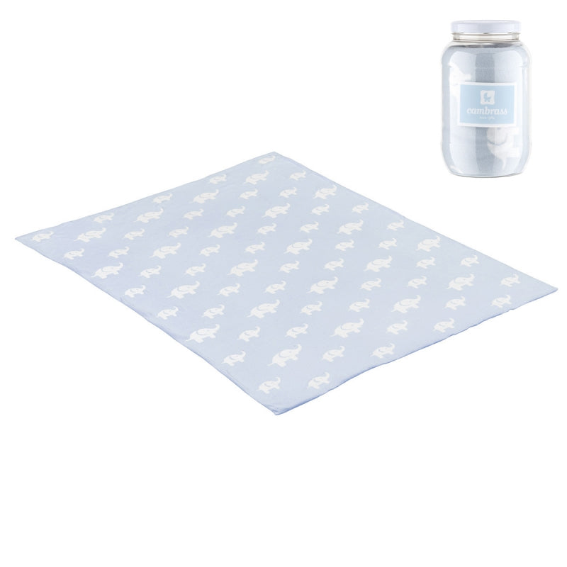 CAMBRASS Elephant Baby Blanket - Blue