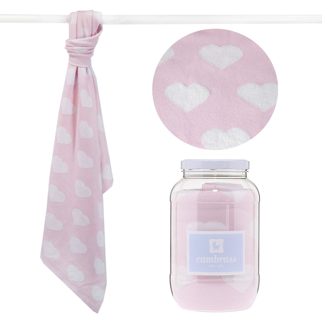 CAMBRASS Heart Baby Blanket - Pink