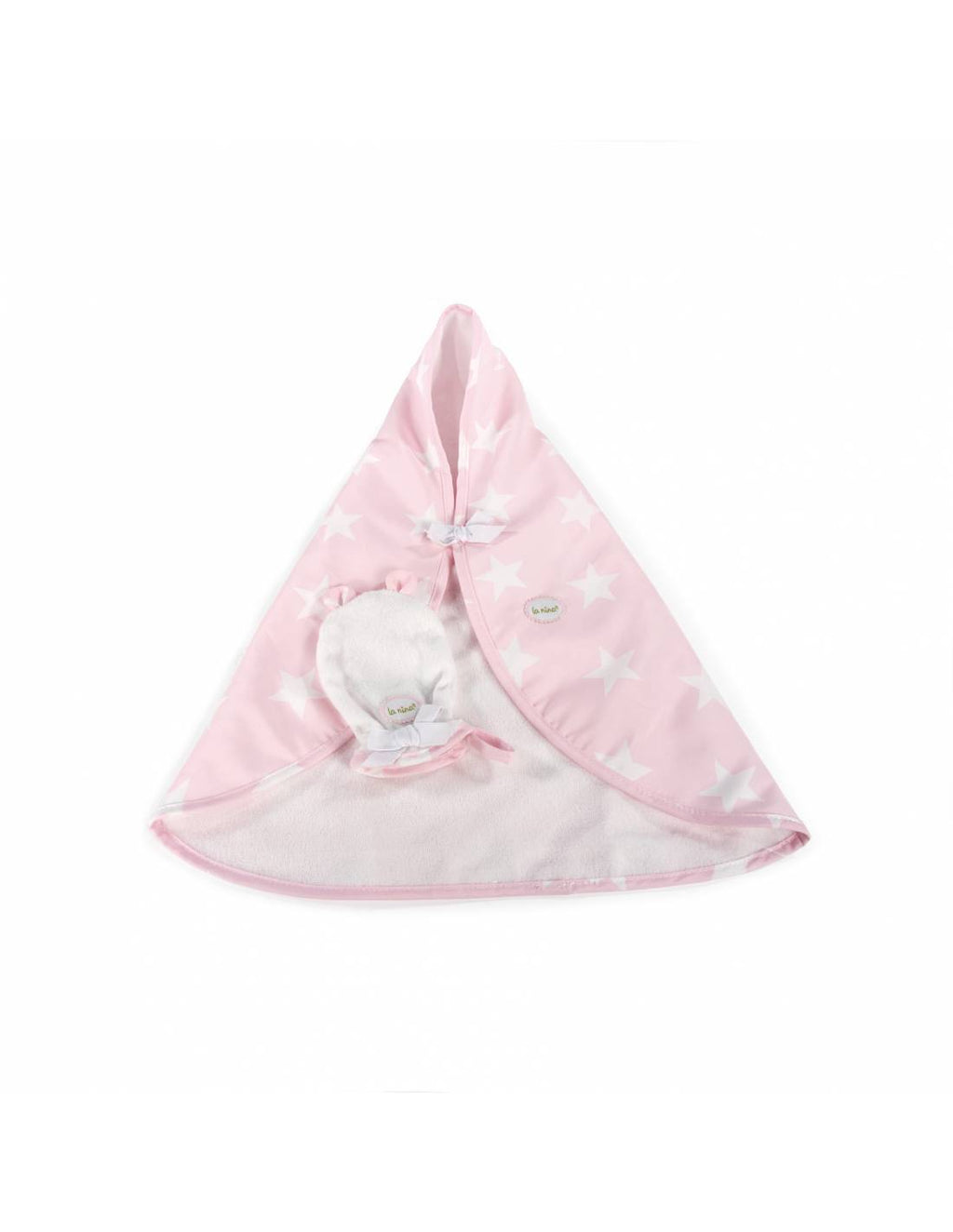 La Nina Carlota Pink & White Dolls Bath Set