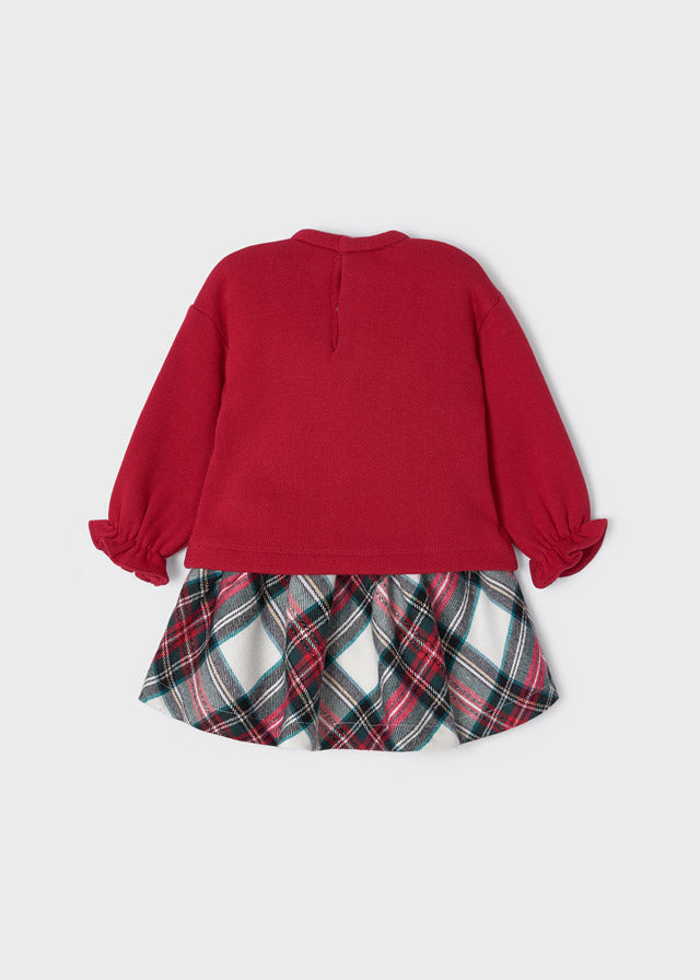 Baby girl clearance red tartan skirt