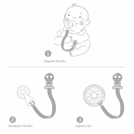 CAMBRASS Grey Polka Dot Dummy Clip 