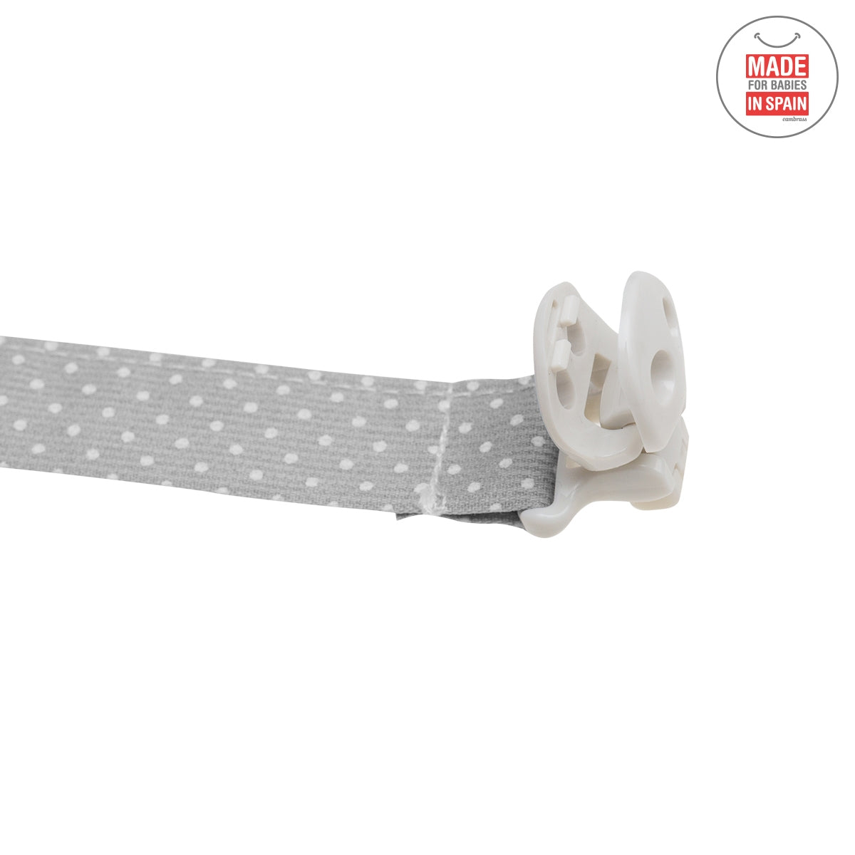 CAMBRASS Grey Polka Dot Dummy Clip 
