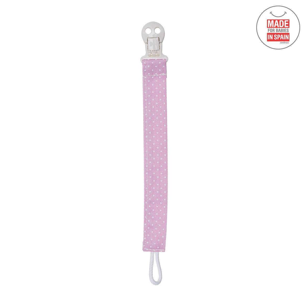 CAMBRASS Pink Polka Dot Dummy Clip