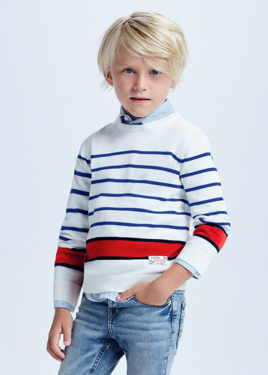 SS22 MAYORAL Boys Nautical Colour Block Jumper - 3337