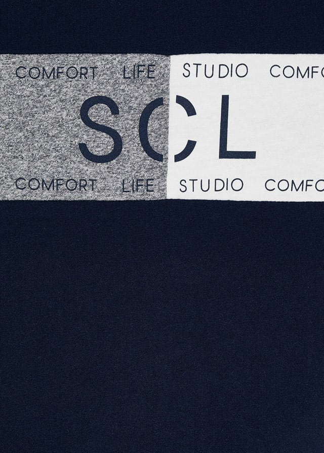 AW21 MAYORAL Boys Studio Navy & Grey Long Sleeve Top - 4091