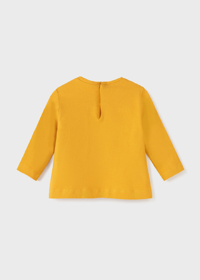 MAYORAL Girls Mustard Hipster Dog Long Sleeve Top