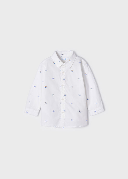 MAYORAL Mini Boys Cotton Print Shirt - NON RETURNABLE