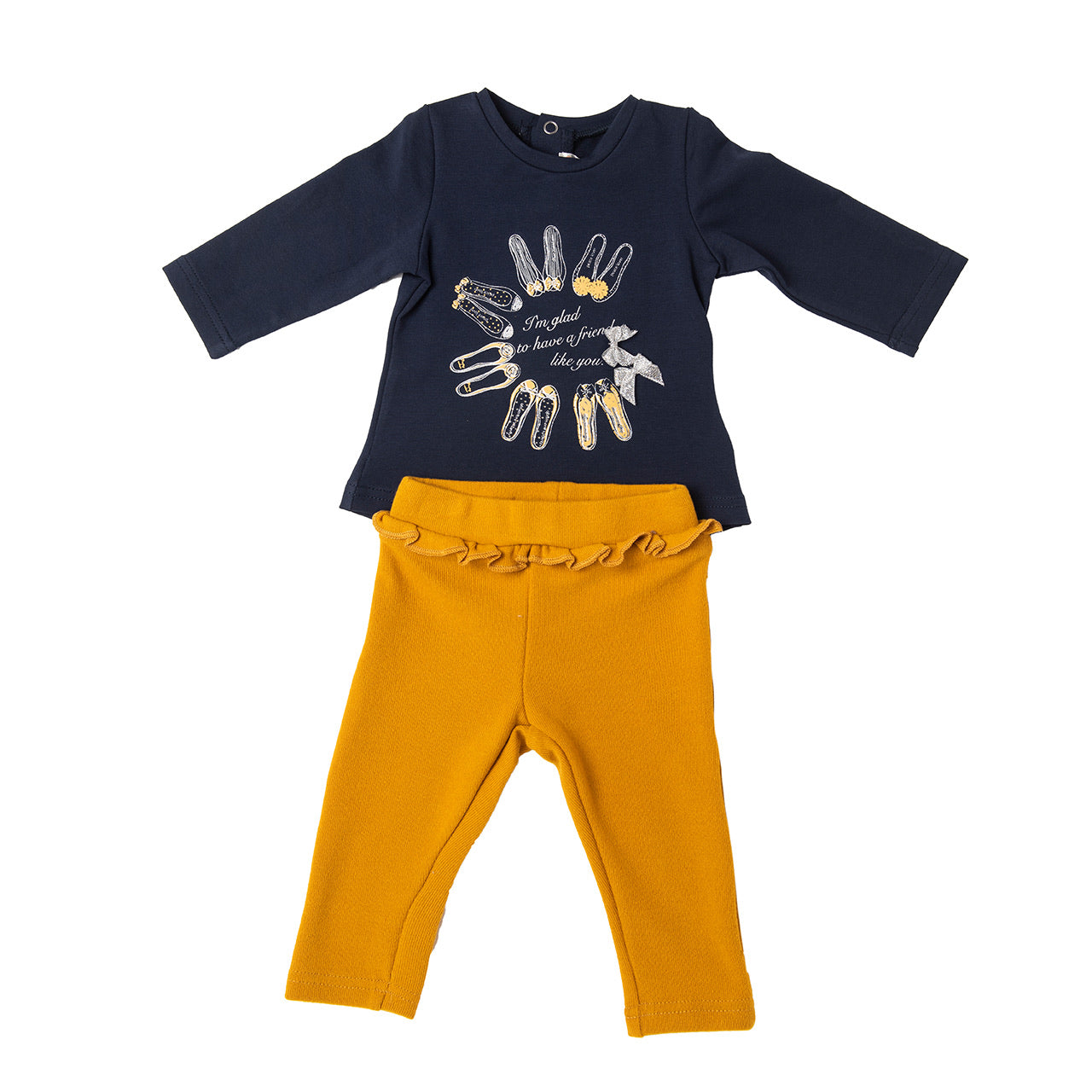 AW20 Babybol Mustard & Navy Legging Set