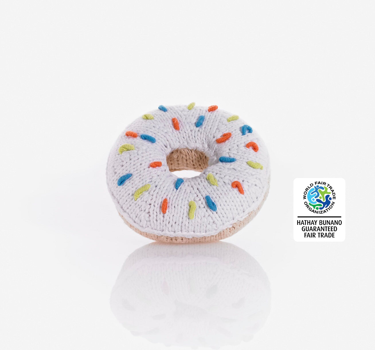 BEST YEARS Fairtrade Cotton Donut Baby Rattle