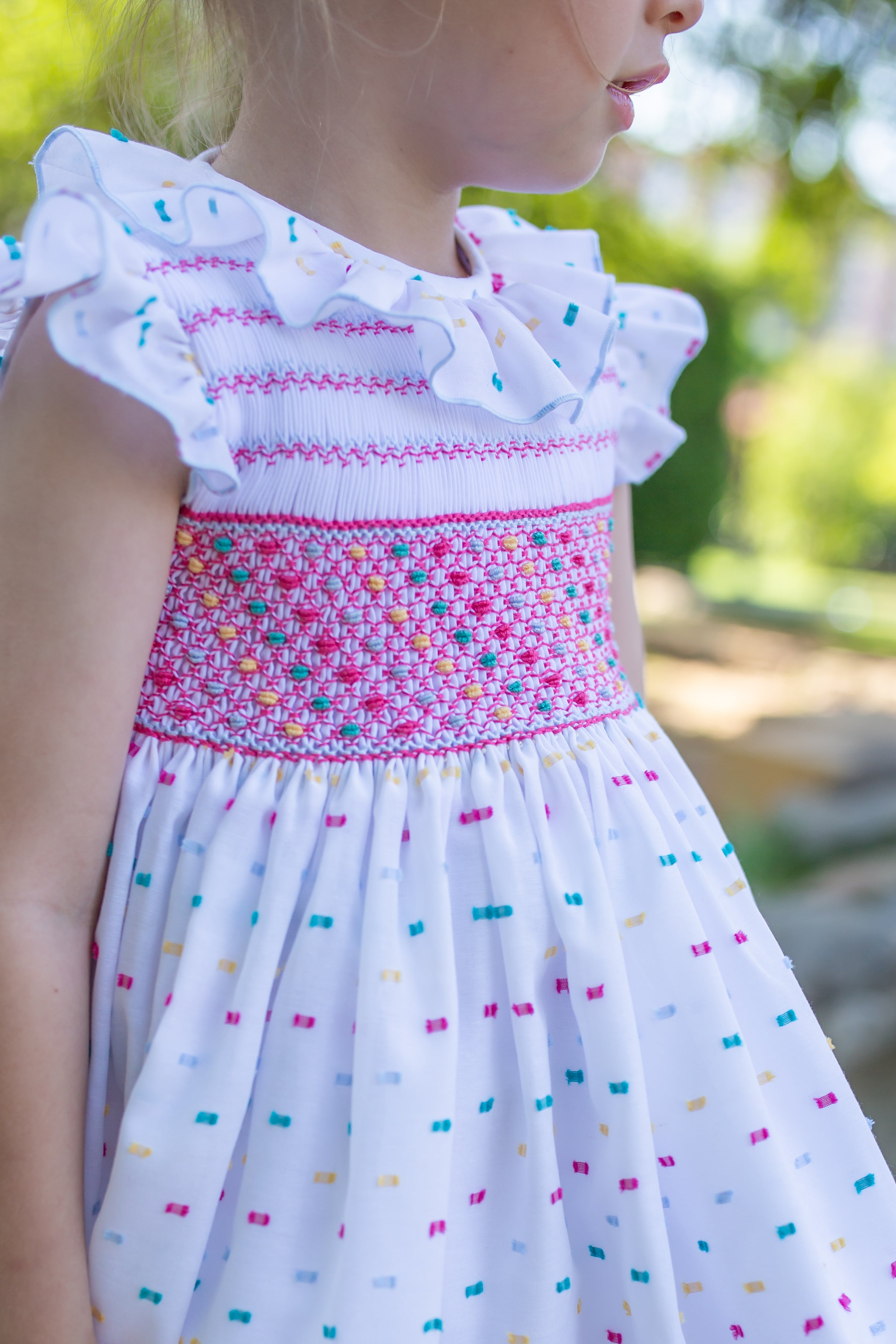 Little girl shop dresses with smocking