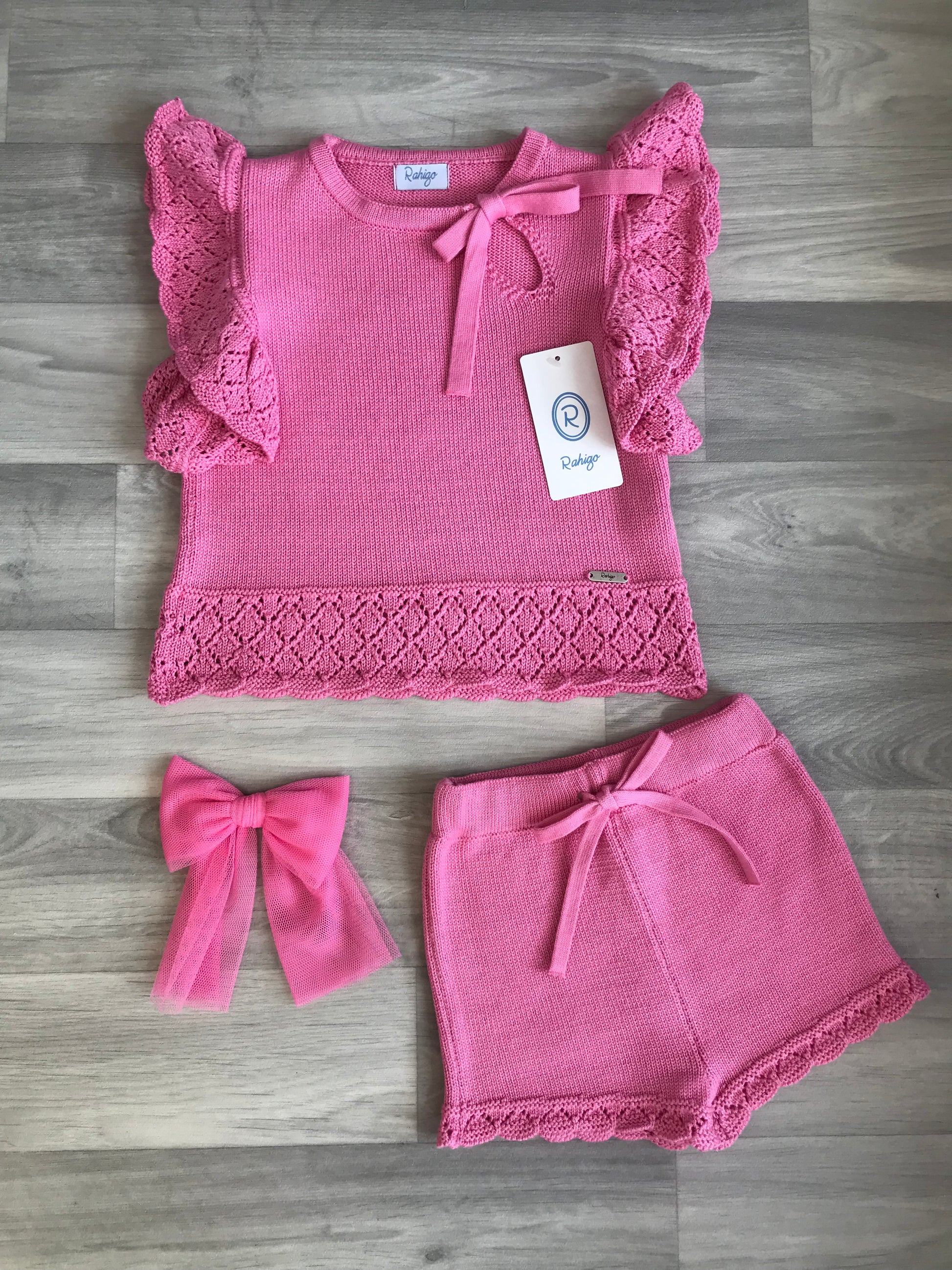 SS23 RAHIGO Fuchsia Girls Short Set - 23171