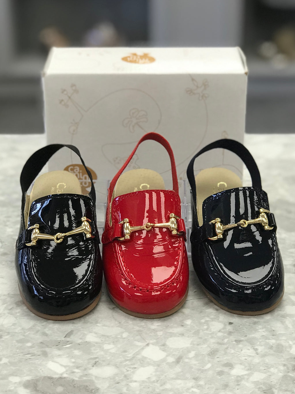 CAMINITO Patent Leather Slingback Loafer