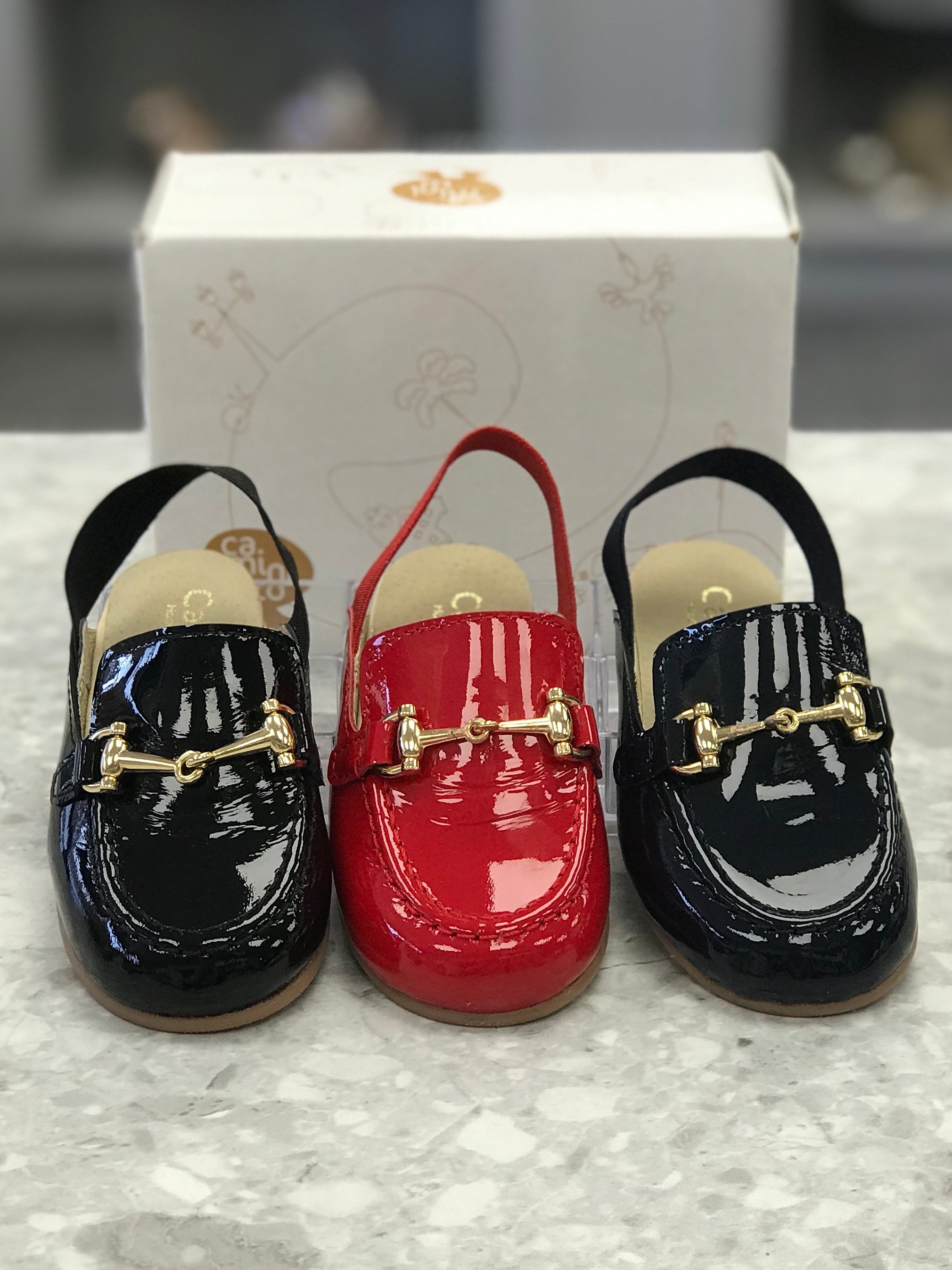 CAMINITO Patent Leather Slingback Loafer