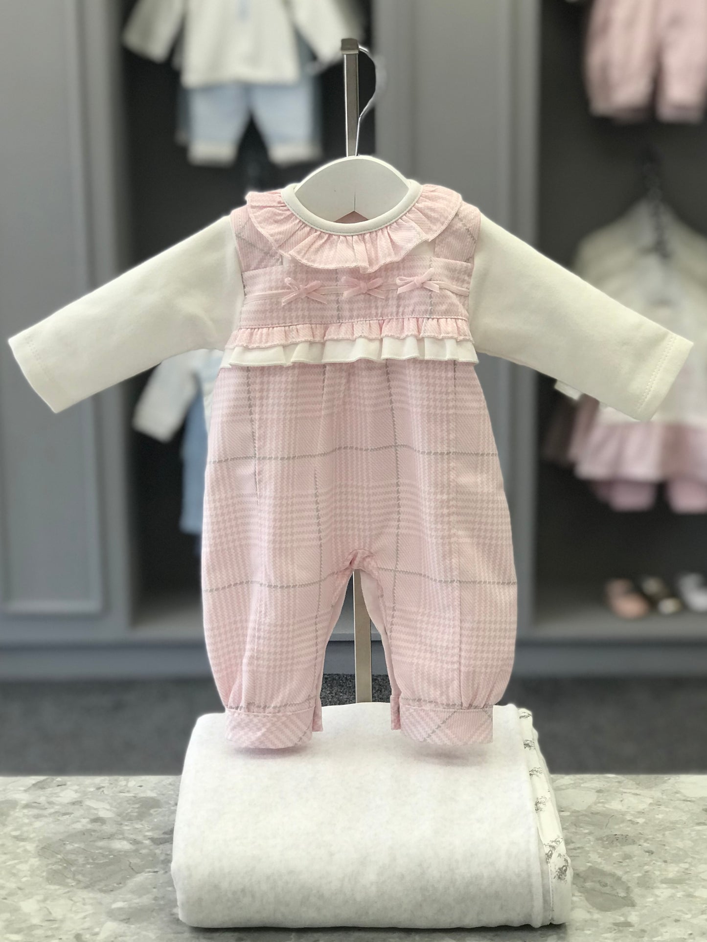 AW22 PASTELS & CO Hawthorn Pink Baby Girls Romper