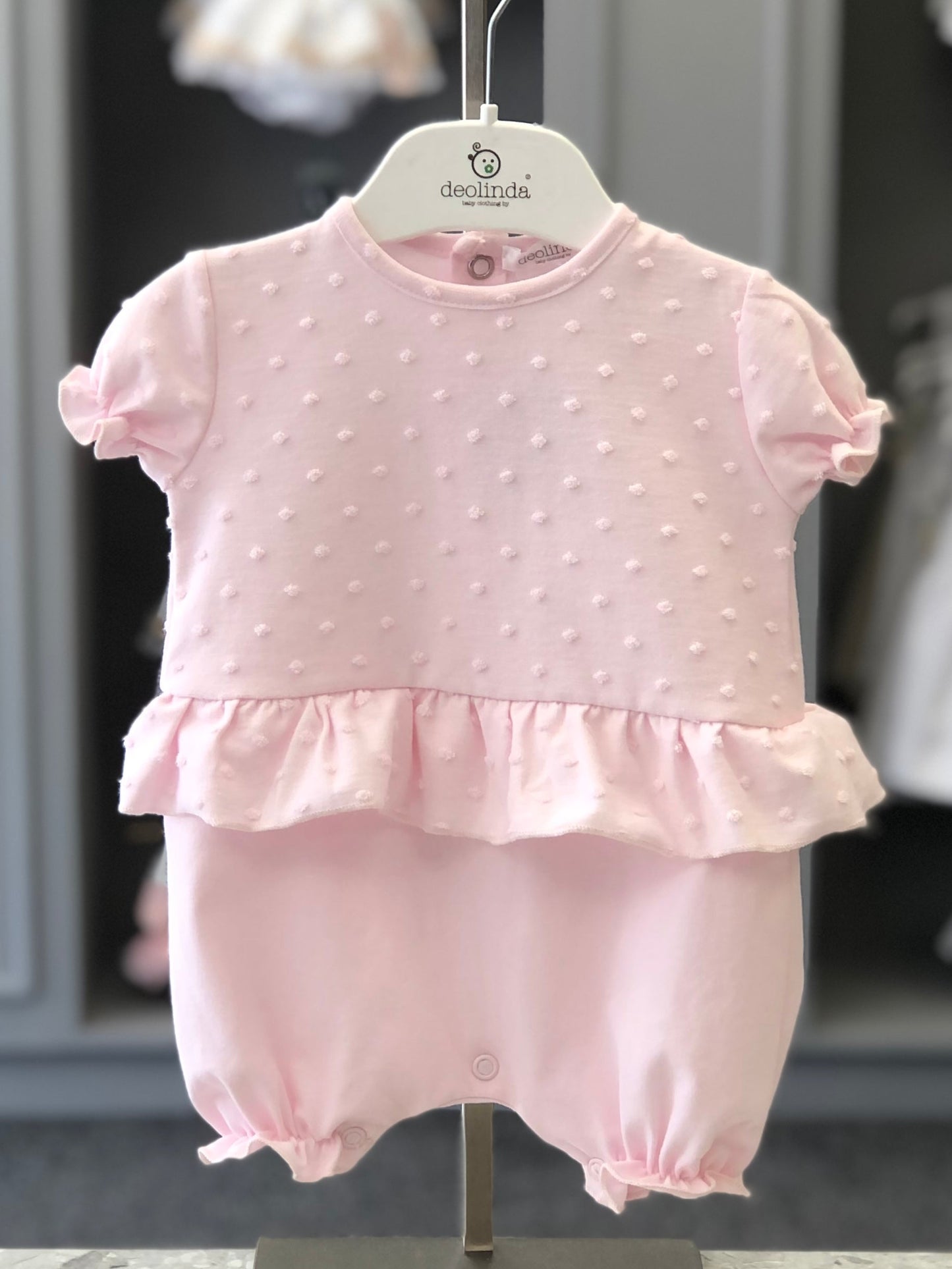 SS22 DEOLINDA Lilliput Pink Baby Girls Romper 