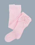 JC CASTELLA Girls Pink Velvet Bow Tights - 47400