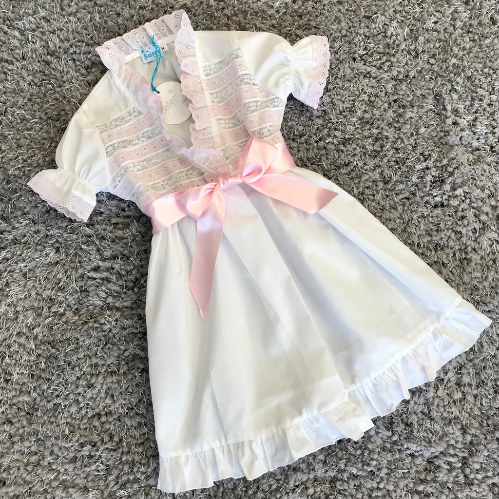 Salero Lenceria Daniela White & Pink Dressing Gown