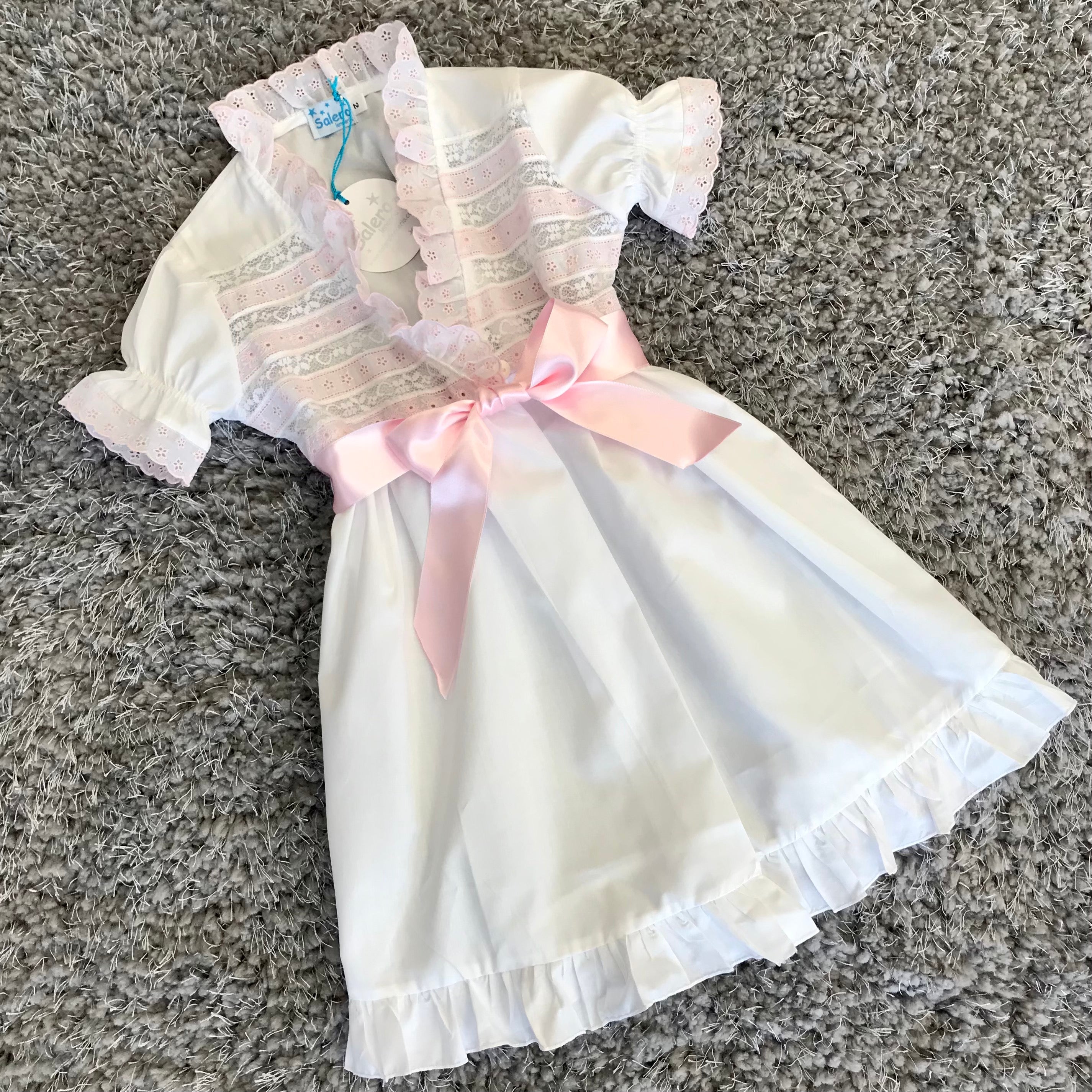 Salero Lenceria Daniela White & Pink Dressing Gown