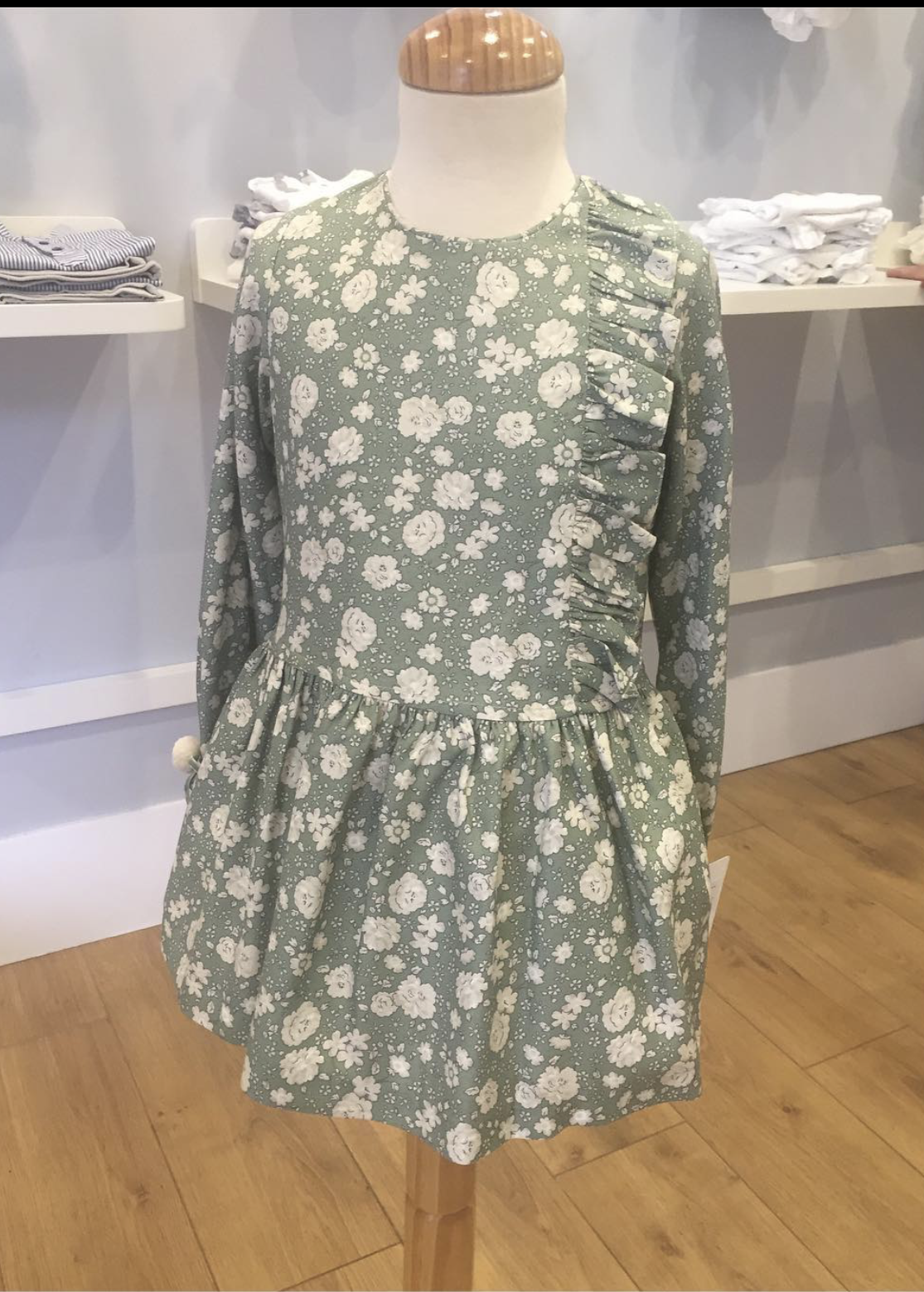 Rochy Pruna Green Floral Dress
