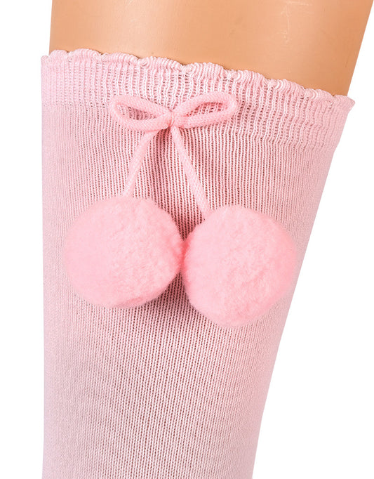 JC CASTELLA Baby Pink Pom Pom Socks - 56800