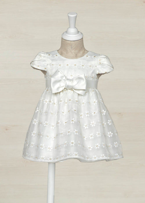 Abel & Lula ivory and gold baby girls occasion dress