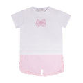 PASTELS & CO Geneen Girls Pink & White Gingham Frill Short Set