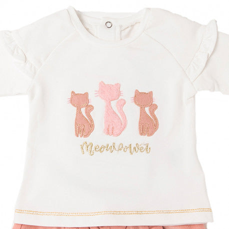 AW20 Babybol Pink & Cream Short Set with Tights