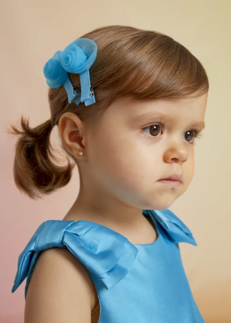 SS23 ABEL & LULA Girls Organza Turquoise Hair Clips