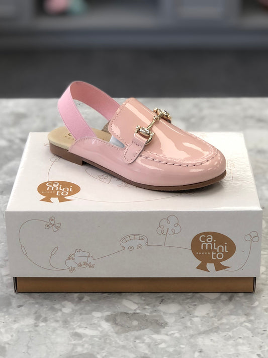 SS22 CAMINITO Pink Patent Leather Slingback Loafer