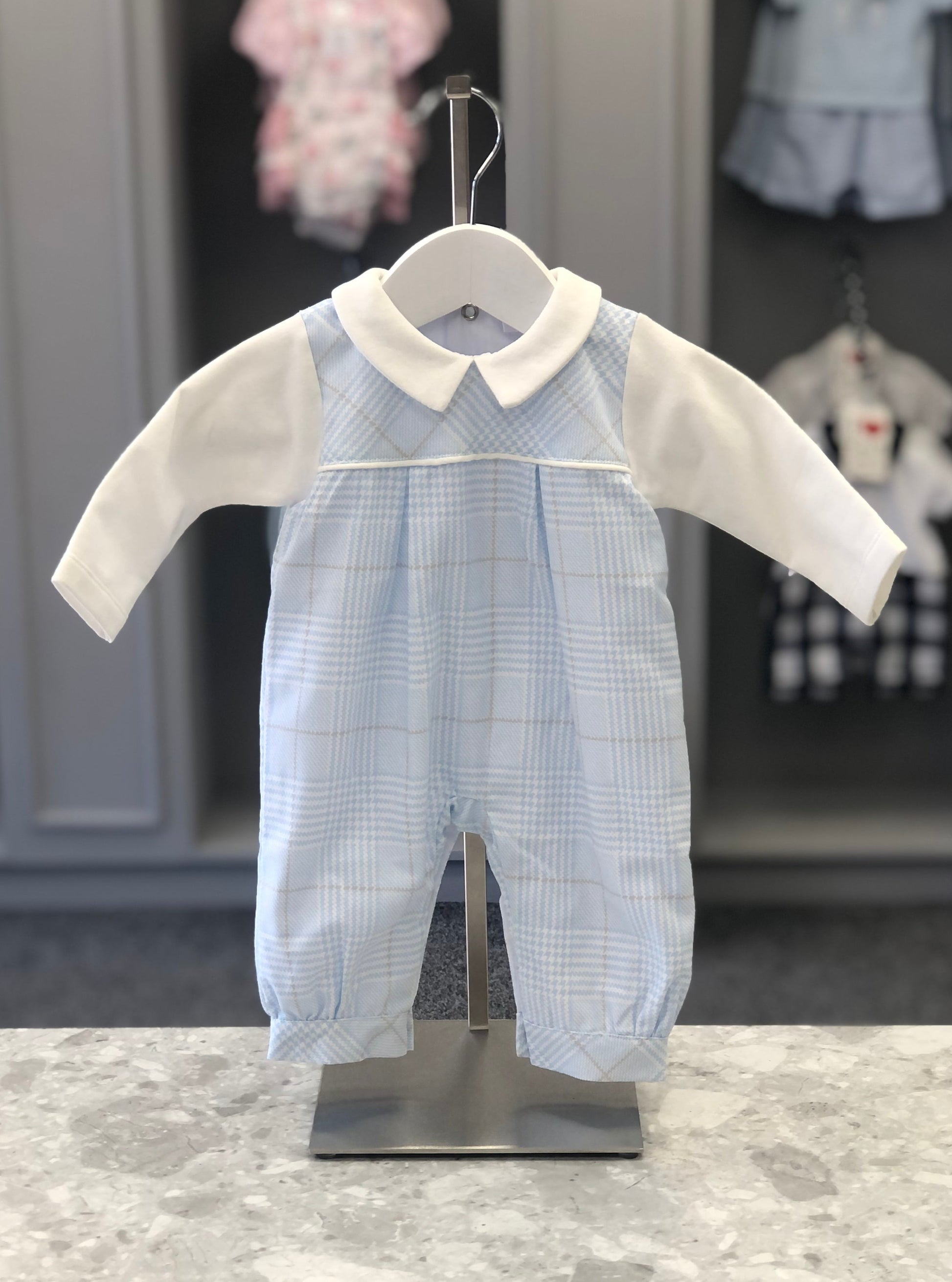 AW22 PASTELS & CO Halford Blue Baby Boys Romper