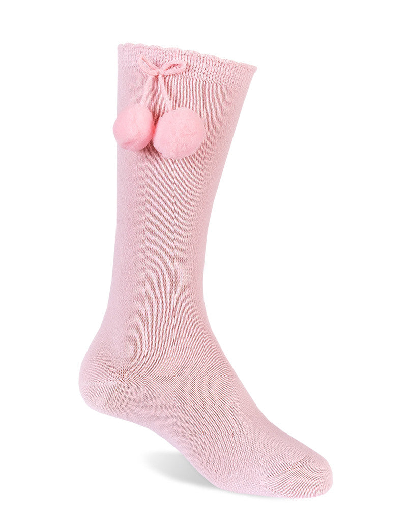 JC CASTELLA Baby Pink Pom Pom Socks - 56800